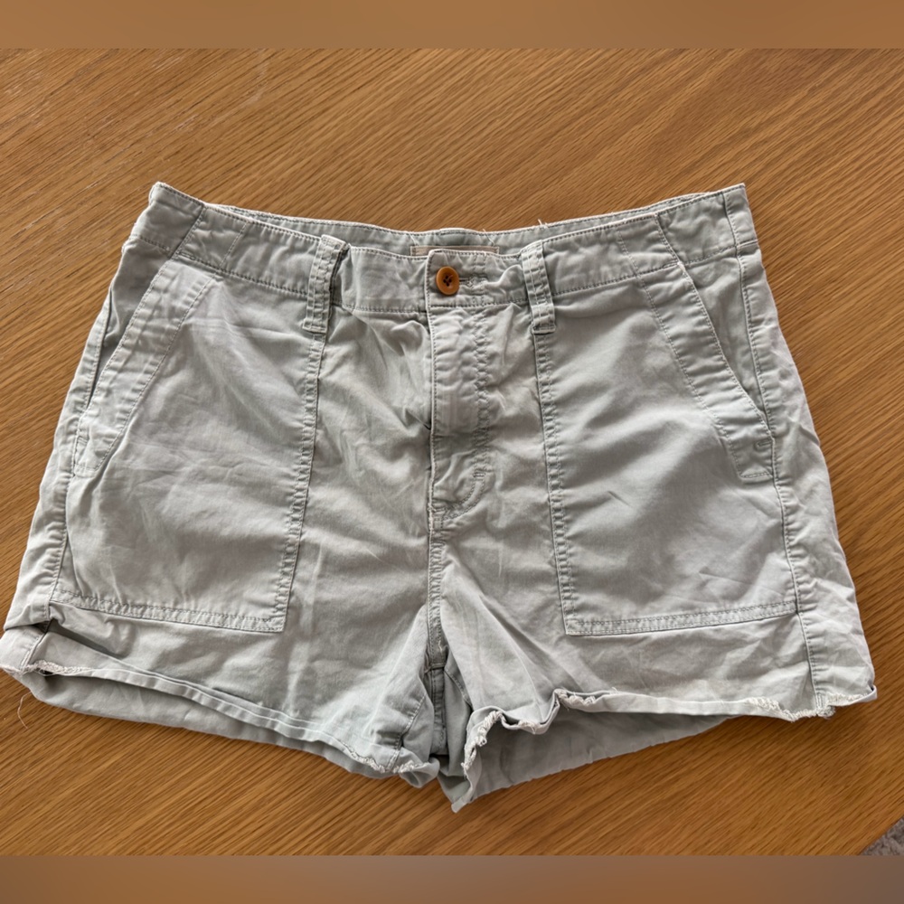 Madewell Light Gray/blue ish Cotton Utility Shorts size 26